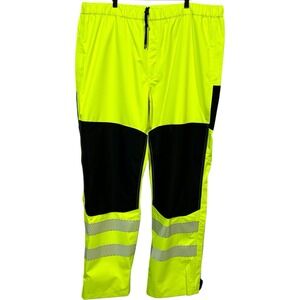 Carhartt Mens Hi-Vis Storm Defender Waterproof Pants 2XLTall (46X33)Yellow Black